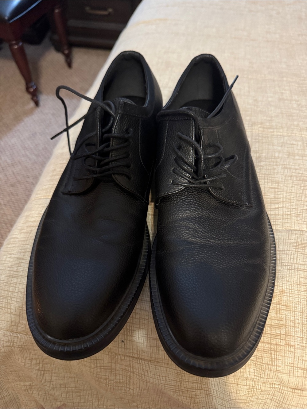 Reaction Kenneth Cole Men's Black Leather Derby Oxfords